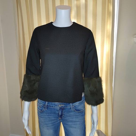OLIVIA PARKER KATE TOP WITH SQUARED HEM, GREEN XS - Picture 7 of 7
